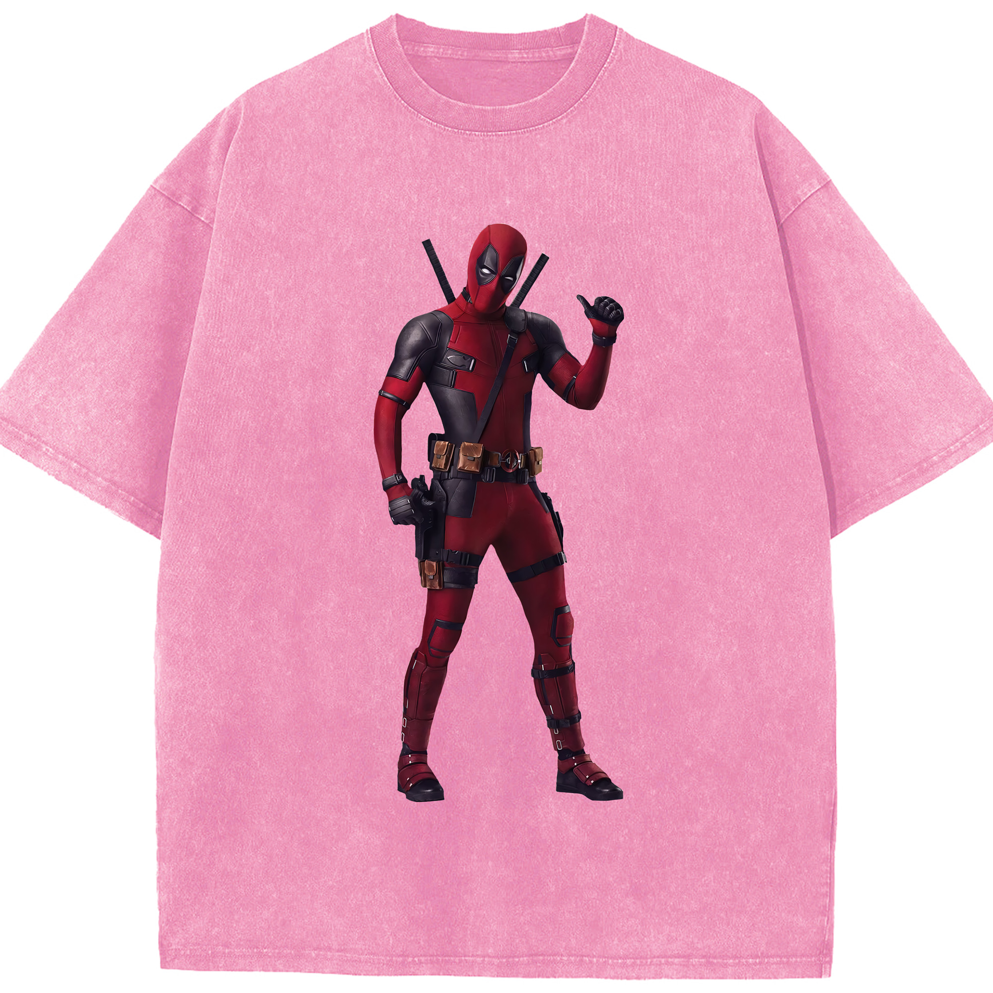 （画像用） Deadpool デッドプール 綿100% ヴィンテージ風 半袖Tシャツ（フロントプリント）